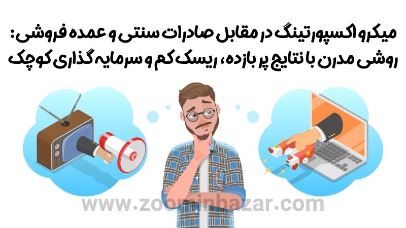 میکرو اکسپورتینگ در مقابل صادرات سنتی و عمده فروشی: روشی مدرن با نتایج پر بازده، ریسک کم و سرمایه گذاری کوچک