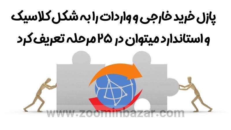 پازل خرید خارجی و واردات را به شکل کلاسیک و استاندارد میتوان در 25 مرحله تعریف کرد