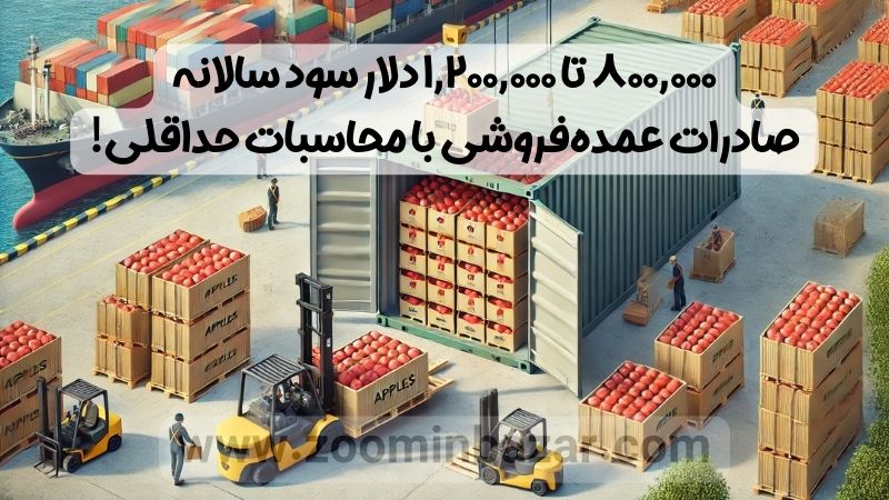 800,000 تا 1,200,000 دلار سود سالانه صادرات عمده‌فروشی با محاسبات حداقلی!